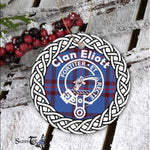 Eliott Tartan Ornament,  ceramic ornament, personalized christmas ornaments, christmas tree ornaments, christmas door decorations, Plaid Ornament, Tartan Ceramic Ornament