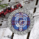 Elliot Tartan Ornament,  ceramic ornament, personalized christmas ornaments, christmas tree ornaments, christmas door decorations, Plaid Ornament, Tartan Ceramic Ornament