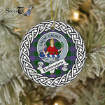 Elphinstone Tartan Ornament,  ceramic ornament, personalized christmas ornaments, christmas tree ornaments, christmas door decorations, Plaid Ornament, Tartan Ceramic Ornament