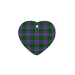 Elphinstone Tartan Heart Ornaments, Christmas Tree Ornament, Plaid Christmas Ornaments, Ceramic Heart Christmas Tree Decoration, Christmas Ornament, Plaid Ornament, Tartan Ornament, Buffalo Plaid Ornament