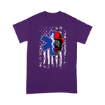 Scotstee Shop - EMT Firefighter Paramedic Firefighter Gift EMS Back Print 4th Of July Shirt EMS shirts