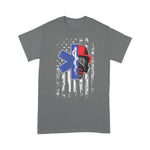 Scotstee Shop - EMT Firefighter Paramedic Firefighter Gift EMS Back Print 4th Of July Shirt EMS shirts