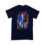 Scotstee Shop - EMT Firefighter Paramedic Firefighter Gift EMS Back Print 4th Of July Shirt EMS shirts