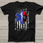 Scotstee Shop - EMT Firefighter Paramedic Firefighter Gift EMS Back Print 4th Of July Shirt EMS shirts