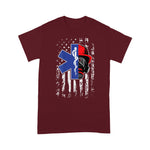 Scotstee Shop - EMT Firefighter Paramedic Firefighter Gift EMS Back Print 4th Of July Shirt EMS shirts