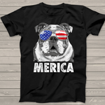 Scotstee Shop - English Bulldog 4th of July Merica Men Women USA Flag 4th Of July Shirt English Bulldog 4th of July Shirt English Bulldog Shirts