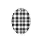 Erskine Black And White Tartan Oval Ornaments, Christmas Tree Ornament, Plaid Christmas Ornaments, Ceramic Oval Christmas Tree Decoration, Tartan Oval Ornaments, Christmas Tree Ornament, Plaid Christmas Ornaments, Ceramic Oval Christmas Tree Decoration