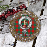 Erskine Celtic Circle Plaid Ornament Gift. Christmas Tree Ornament Tartan Ornament Great Christmas Ornaments Gift - Scotstee Shop