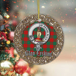 Erskine Celtic Circle Plaid Ornament Gift. Christmas Tree Ornament Tartan Ornament Great Christmas Ornaments Gift - Scotstee Shop
