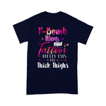 Scotstee Shop - F Bomb Mom shirt With Tattoos Pretty Eyes & Thick Thighs Mother Day Shirts Tattooed Mom Shirt
