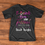 Scotstee Shop - F Bomb Mom shirt With Tattoos Pretty Eyes & Thick Thighs Mother Day Shirts Tattooed Mom Shirt