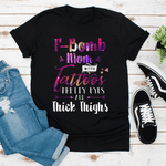 Scotstee Shop - F Bomb Mom shirt With Tattoos Pretty Eyes & Thick Thighs Mother Day Shirts Tattooed Mom Shirt