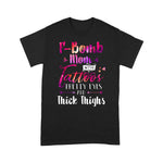 Scotstee Shop - F Bomb Mom shirt With Tattoos Pretty Eyes & Thick Thighs Mother Day Shirts Tattooed Mom Shirt