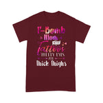 Scotstee Shop - F Bomb Mom shirt With Tattoos Pretty Eyes & Thick Thighs Mother Day Shirts Tattooed Mom Shirt