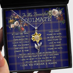 To My Beautiful Soulmate Sunflower Necklace In Your Eyes I Have Found My Home Clan Crichton Tartan Jewelry For Girlfriend