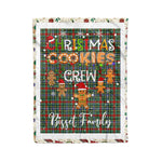 Personalized Gift Tartan Plaid Blanket Clan Bisset Pattern With Christmas Cookie Baking Crew Christmas Gift Blanket, Plaid Blanket, Christmas Fleece Blanket, Christmas Blanket, Tartan Blanket, Scottish Blanket, Scotland Blanket, Family Name Blanket, Custom Blanket, Personalized Blanket