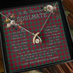 To My Beautiful Soulmate Necklace In Your Eyes I Have Found My Home Clan Fotheringham Tartan Wishbone Dancing Necklace