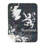 Sherpa Blanket - Tartan Blanket Thistle and Lion Scottish Clan Forbes of Druinnor Plaid Blanket, plaid sherpa blanket queen,purple sherpa blanket,queen sherpa blanket,queen size sherpa blanket,red sherpa blanket,scottish tartan blankets,sherpa blanket,sherpa christmas blanket