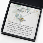 Mother-In-Law Necklace, Best Mother In Law Birthday Necklace, To My Mother In Law Necklace, Mother's Day Cross Necklace