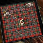To My Beautiful Soulmate Necklace In Your Eyes I Have Found My Home Clan Stewart Stuart of Bute Tartan Wishbone Dancing Necklace