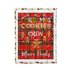 Fleece Blanket - Personalized Gift Tartan Plaid Blanket Clan Munro With Christmas Cookie Baking Crew Christmas Gift Fleece Blanket
