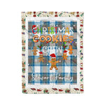 Personalized Gift Tartan Plaid Blanket Clan Stewart Muted Blue With Christmas Cookie Baking Crew Christmas Gift Blanket, Plaid Blanket, Christmas Fleece Blanket, Christmas Blanket, Tartan Blanket, Scottish Blanket, Scotland Blanket, Family Name Blanket, Custom Blanket, Personalized Blanket