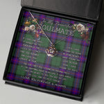 To My Beautiful Soulmate Necklace In Your Eyes I Have Found My Home Clan Armstrong Modern Tartan Crown Pendant Necklace