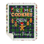 Personalized Gift Tartan Plaid Blanket Clan Duncan With Christmas Cookie Baking Crew Christmas Gift Sherpa Blanket, tartan sherpa blanket,buffalo plaid sherpa blanket,christmas sherpa blanket,Christmas Throw Blanket,green plaid sherpa blanket,green sherpa blanket