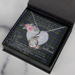Rising Phoenix Necklace - Valentine Necklace Clan Mowat Tartan Gift for Girlfriend, Gift for My Wife Rising Phoenix Necklace