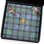 To My Beautiful Soulmate Sunflower Necklace In Your Eyes I Have Found My Home Clan Mitchell Ancient Tartan Jewelry For Girlfriend, Tartan Sunflower Pendant Necklace, Scottish Tartan Jewelry, valentine necklace, necklace girlfriend, necklace for wife, cute necklaces for girlfriend, jewelry for girlfriend, to my soulmate necklace, to my future wife necklace