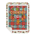 Personalized Gift Tartan Plaid Blanket Clan Dunbar Ancient With Christmas Cookie Baking Crew Christmas Gift Sherpa Blanket, tartan sherpa blanket,buffalo plaid sherpa blanket,christmas sherpa blanket,Christmas Throw Blanket,green plaid sherpa blanket,green sherpa blanket