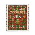 Personalized Gift Tartan Plaid Blanket Clan Callander With Christmas Cookie Baking Crew Christmas Gift Blanket, Plaid Blanket, Christmas Fleece Blanket, Christmas Blanket, Tartan Blanket, Scottish Blanket, Scotland Blanket, Family Name Blanket, Custom Blanket, Personalized Blanket
