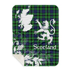 Sherpa Blanket - Tartan Blanket Thistle and Lion Scottish Clan Graham of Montrose Plaid Blanket, plaid sherpa blanket queen,purple sherpa blanket,queen sherpa blanket,queen size sherpa blanket,red sherpa blanket,scottish tartan blankets,sherpa blanket,sherpa christmas blanket