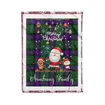 Personalized Gift Tartan Plaid Blanket Clan Armstrong Hunting With Funny Santa Snowman Reindeer Merry Christmas Fleece Blanket, Home Living Room, Plaid Blanket, Tartan Blanket, Scottish Blanket, Buffalo fleece blanket, Christmas Blanket