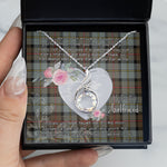 Rising Phoenix Necklace - Valentine Necklace Clan MacLeod Of Harris Weathered Tartan Gift for Girlfriend, Gift for My Wife Rising Phoenix Necklace