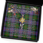 To My Beautiful Soulmate Sunflower Necklace In Your Eyes I Have Found My Home Clan Blair Modern Tartan Jewelry For Girlfriend, Tartan Sunflower Pendant Necklace, Scottish Tartan Jewelry, valentine necklace, necklace girlfriend, necklace for wife, cute necklaces for girlfriend, jewelry for girlfriend, to my soulmate necklace, to my future wife necklace