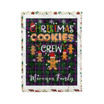 Fleece Blanket - Personalized Gift Tartan Plaid Blanket Clan Morrison With Christmas Cookie Baking Crew Christmas Gift Fleece Blanket
