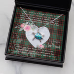 Sea Turtle Necklace Gift for My Beautiful Girlfriend Valentines Necklace Clan Buchan Ancient Tartan Blue Turtle Necklace