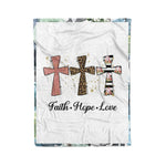 Scotstee Shop - Fleece Blanket - Faith Hope Love  Gifts Fleece Blanket