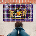 Tartan Door Mat The Family MacDonald Dress Modern Welcome Mat, Plaid Doormat Scottish