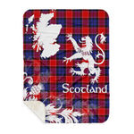 Sherpa Blanket - Tartan Blanket Thistle and Lion Scottish Clan Haldane Plaid Blanket, plaid sherpa blanket queen,purple sherpa blanket,queen sherpa blanket,queen size sherpa blanket,red sherpa blanket,scottish tartan blankets,sherpa blanket,sherpa christmas blanket