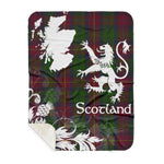 Sherpa Blanket - Tartan Blanket Thistle and Lion Scottish Clan Cairns Hunting Plaid Blanket, plaid sherpa blanket queen,purple sherpa blanket,queen sherpa blanket,queen size sherpa blanket,red sherpa blanket,scottish tartan blankets,sherpa blanket,sherpa christmas blanket