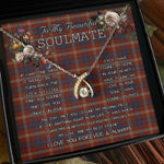 To My Beautiful Soulmate Necklace In Your Eyes I Have Found My Home Clan Ainslie Tartan Wishbone Dancing Necklace