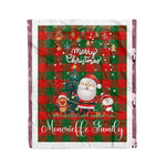 Personalized Gift Tartan Plaid Blanket Clan Moncrieffe With Funny Santa Snowman Reindeer Merry Christmas Fleece Blanket, Home Living Room, Plaid Blanket, Tartan Blanket, Scottish Blanket, Buffalo fleece blanket, Christmas Blanket