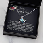 To My Bonus Mom Necklace, Thank You For Everything Mother's Day Gift For Mom, Sea Turtle Necklace