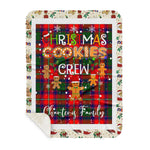 Personalized Gift Tartan Plaid Blanket Clan Charteris With Christmas Cookie Baking Crew Christmas Gift Sherpa Blanket, tartan sherpa blanket,buffalo plaid sherpa blanket,christmas sherpa blanket,Christmas Throw Blanket,green plaid sherpa blanket,green sherpa blanket
