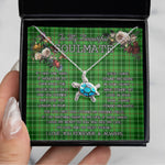 Sea Turtle Necklace To My Beautiful Soulmate Necklace In Your Eyes I Have Found My Home Clan Boyle Tartan Blue Turtle Necklace, Valentine Necklace Gift for Girlfriend Clan Mitchell Ancient Tartan Sunflower Pendant Necklace, Scottish Tartan Jewelry, valentine necklace, necklace girlfriend, necklace for wife, cute necklaces for girlfriend, jewelry for girlfriend, to my soulmate necklace, to my future wife necklace