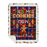 Personalized Gift Tartan Plaid Blanket Clan Pennycook With Christmas Cookie Baking Crew Christmas Gift Sherpa Blanket, tartan sherpa blanket,buffalo plaid sherpa blanket,christmas sherpa blanket,Christmas Throw Blanket,green plaid sherpa blanket,green sherpa blanket