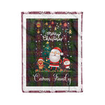 Personalized Gift Tartan Plaid Blanket Clan Cairns Hunting With Funny Santa Snowman Reindeer Merry Christmas Fleece Blanket, Home Living Room, Plaid Blanket, Tartan Blanket, Scottish Blanket, Buffalo fleece blanket, Christmas Blanket