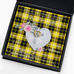 Gift For My Beautiful Girlfriend Necklace Valentine Necklace Clan Barclay Tartan Cross Dancing Necklace Scottish Tartan Jewelry